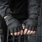 Тактические Военные Перчатки Без Пальцев Для Военных Черные Tactical Gloves PRO Black S Беспалые Армейские Штурмовые - изображение 5