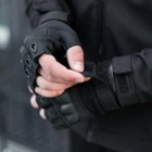 Тактичні Військові Рукавички Без Пальців Для Військових з накладками Чорні Tactical Gloves PRO Black L Безпалі Армійські Штурмові - зображення 13