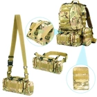 Военный Тактический Рюкзак с Подсумками на 50 л Камуфляж с системой MOLLE Ranger Tactical 50L Multicam Армейский Штурмовой - изображение 7
