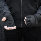 Тактические Военные Перчатки Без Пальцев Для Военных Черные Tactical Gloves PRO Black M Беспалые Армейские Штурмовые - изображение 3