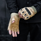 Тактические Военные Перчатки Без Пальцев Для Военных с накладками Койот Tactical Gloves PRO Coyot XL Беспалые Армейские Штурмовые - изображение 7