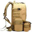 Военный Тактический Рюкзак с Подсумками на 50 л Койот с системой MOLLE Ranger Tactical 50L Coyot Армейский Штурмовой - изображение 7