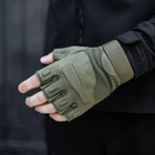 Тактичні Військові Рукавички Без Пальців Для Військових Хакі Tactical Gloves PRO Olive M Безпалі Армійські Штурмові - зображення 3