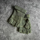 Тактические Военные Перчатки Без Пальцев Для Военных Хаки Tactical Gloves PRO Olive M Беспалые Армейские Штурмовые - изображение 10