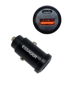 Автомобільний зарядний пристрій Essager USB + Type-C (USB-C) 30W QC PD 3.0 Mini Car Charger 47 * 24мм (80008)