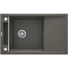 Мойка для кухни DEANTE гранитная Magnetic 820x500мм прямоугольная врезная с сифоном серая ZRM_T113