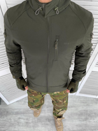 Армейская куртка софтшел COMBAT олива 2XL - изображение 2