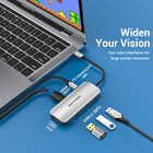 USB-хаб Vention USB 3.1 Type-C HDMI / VGA / USB 3.0 x 3 / PD 100 Вт Hub 6-in-1 (6922794754751) - зображення 4