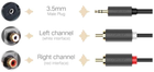 Kabel Ugreen AV102 AUX 3.5 mm TRS-RCAx2 M / M 3.0 m Black (6957303815128) - obraz 2