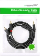Kabel Ugreen AV102 AUX 3.5 mm TRS-RCAx2 M / M 3.0 m Black (6957303815128) - obraz 5