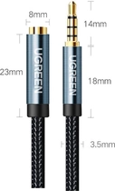 Kabel Ugreen AV118 3.5 mm Male to 3.5 mm Female, 1.5 m Black (6957303846740) - obraz 4