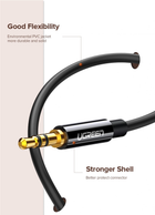 Kabel Ugreen AV134 3.5 mm Male to 2 Female Audio Cable 25 cm Black (6957303828166) - obraz 3