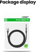 Kabel Ugreen CM450 USB Type-C Male to 3.5 mm Male Audio Cable with Chip 1 m Black (6957303821921) - obraz 8
