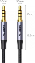 Kabel Ugreen AV183 3.5 mm to 3.5 mm Audio Cable, 1.5 m Black (6957303824977) - obraz 6