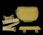 Сумка напашник Койот, Подсумок напашный Cordura Big Coyote (24х18х8), Тактическая сумка - изображение 4