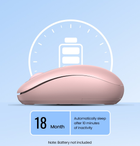 Миша UGREEN MU105 Portable Wireless Pink (6957303896868) - зображення 4