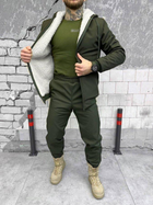 Чоловічий тактичний зимовий костюм SoftShell XXL олива