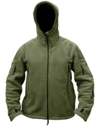Флісова куртка з капюшоном на замку зелена XL - зображення 1