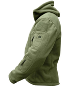 Флисовая куртка с капюшоном на замке зеленая L - изображение 5