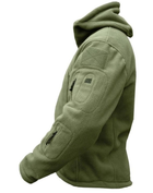Флисовая куртка с капюшоном на замке зеленая 3XL - изображение 5