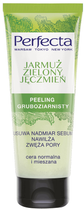 Peeling do twarzy Perfecta gruboziarnisty jarmuż i zielony jęczmień Oczyszczający 75 ml (5900525057877)