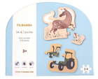 Puzzle Filibabba Farm animals 7 elementów (5712804027736) - obraz 1
