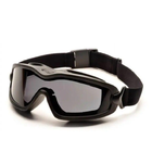 Тактичні окуляри з ущільнювачем Pyramex i-Force Slim Anti-Fog Чорні захисні для стрільби військові - зображення 2