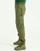 Брюки мужские Карго повседневные с карманами, ткань канвас цвет олива, 46 - изображение 3