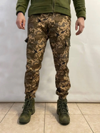 Чоловічі штани утеплені джоггери яструби на флісі, піксель, пояс на резинці, 2XL - зображення 7