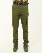Мужские брюки-карго повседневные, штаны карго хаки ткань канвас 52 - изображение 1