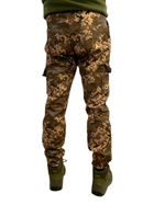 Чоловічі штани утеплені джогери яструби на флісі, піксель, пояс на резинці, M - зображення 9