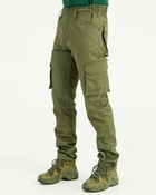 Брюки мужские Карго повседневные с карманами, ткань канвас цвет олива 56 - изображение 3