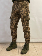 Чоловічі штани утеплені джогери яструби на флісі, піксель, пояс на резинці, L - зображення 9