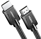 Kabel Ugreen HD135 8K HDMI m / m Round Cable with Braided 1 m Gray (6957303873197) - obraz 1