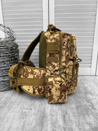 Однолямочный рюкзак sahara Пиксель 15л - изображение 6