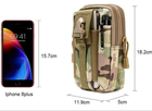Тактический подсумок Molle сумка органайзер для телефона универсальная мультикам - изображение 5