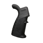 Рукоятка пістолетна для AR15 прогумована DLG TACTICAL (DLG-123), колір Чорний, з відсіком, "бобровий хвіст" - зображення 1