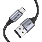 Кабель UGREEN US290 USB 2.0 A Micro USB Cable Nickel Plating Aluminum Braid 2m (Black) (UGR-60148) (UGR-60148)