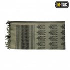 Тактическая арафатка всу шарф шемаг хлопковый с тризубом M-Tac, мужской платок на шею куфия, цвет олива Foliage Green/Black, 40905007 - изображение 5