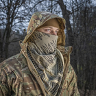 Тактическая арафатка всу шарф шемаг хлопковый с тризубом M-Tac, мужской платок на шею куфия, Coyote/black, 40905004 - изображение 3
