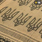 Тактична арафатка зсу шарф шемаг бавовняний із тризубом M-Tac, чоловіча хустка на шию куфія, колір Coyote/black, 40905004 - зображення 5