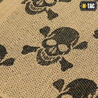Арафатка зсу хлопок койот, тактический шарф платок шемаг с черепами M-TAC Pirate Skull Coyote/Black, куфия, 40903004 - изображение 2