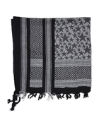 Арафатка шарф 110х110см Mil-Tec для стильного образа с камуфляжным узором для мужчин универсальный Черный M-T - изображение 1