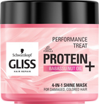 Маска для волосся Gliss Performance Treat 4-in-1 Shine protein + babassu nut oil для пошкодженого та фарбованого волосся 400 мл (90443077) - зображення 1