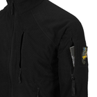 Куртка демисезонная Helikon-Tex Флисовая на замке XXL Черный BL-ALT-FG-01-B03-S M-T из 100% полиэстра воротник - стойка с эластичными манжетами - изображение 3