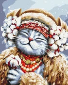 Картина по номерам Кошка Зима Марианна Пащук 40x50 см Brushme (2000002766148)