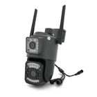 2+2Мп Wi-Fi видеокамера с двумя объективами уличная SD/карта YOSO YO-IPC40D4MP50 PTZ 2.8mm V380