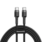 Дата кабель Baseus Cafule Type-C to Type-C Cable PD 2.0 60W (2m) (Черный / Серый) (91934)