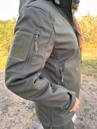 Тактическая куртка хаки COMBAT Боевой софтшел Soft-Shell на флисе для женщин S XL - изображение 5