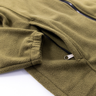 Флісова толстовка худи тактична-військова ЗСУ тепла зимова кофта на блискавці OSPORT (ty-0041) Хакі S - зображення 4